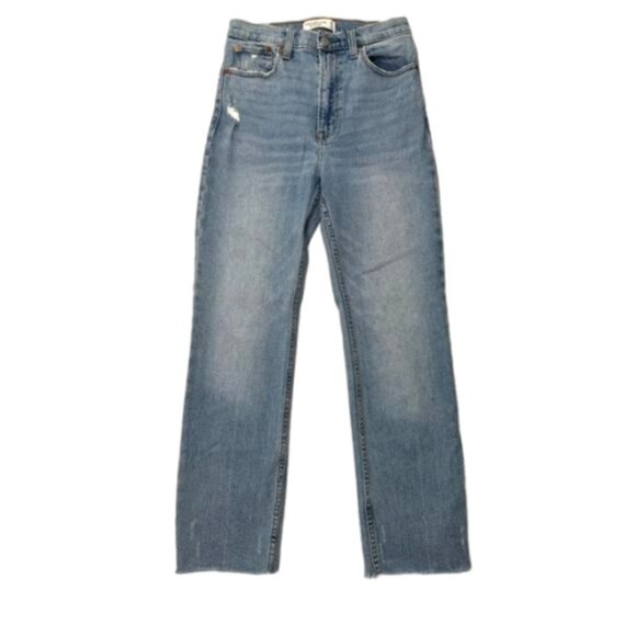 Abercrombie & Fitch The Ankle Straight Ultra High Rise   Jeans Size 2 #1958 - Picture 1 of 6